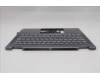 Lenovo 5CB1R61524 C-Cover with keyboard, German, Luna Grey, FingerPrint, Non-Puresight Logo, UK