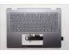 Lenovo 5CB1R61571 C-Cover with keyboard, Belgian, Luna Grey, Non-FingerPrint, Non-Puresight Logo, UK