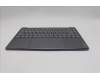 Lenovo 5CB1R61650 C-Cover with keyboard, Greek, Luna Grey, Puresight Logo, Screw, US