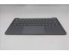 Lenovo 5CB1S11872 C-Cover with keyboard, Nordic, Luna Grey, Backlight, UK