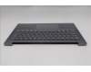 Lenovo 5CB1S11872 C-Cover with keyboard, Nordic, Luna Grey, Backlight, UK