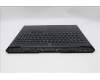Lenovo 5CB1S31104 C-Cover with keyboard, Belgian, Eclipse Black, White Backlight, UK