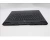 Lenovo 5CB1S31114 C-Cover with keyboard, German, Eclipse Black, White Backlight, UK