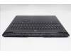 Lenovo 5CB1S57458 C-Cover with keyboard, Portuguese, Eclipse Black, White Backlight, UK