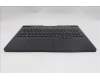 Lenovo 5CB1S76679 C-Cover with keyboard, Belgian, Eclipse Black, White Backlight, UK