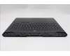 Lenovo 5CB1S76679 C-Cover with keyboard, Belgian, Eclipse Black, White Backlight, UK