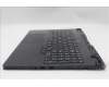 Lenovo 5CB1S76684 C-Cover with keyboard, US English Euro, Eclipse Black, White Backlight, US