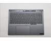 Lenovo 5CB1S82727 C-Cover with keyboard, Czech Slovakian, Luna Grey, Non-FingerPrint, UK