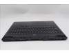 Lenovo 5CB1S87233 C-Cover with keyboard, Belgian, Eclipse Black, White Backlight