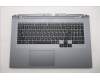 Lenovo 5CB1S90407 C-Cover with keyboard, Ukraine, Luna Grey, White Backlight, US