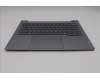 Lenovo 5CB1T57675 C-Cover with keyboard, US English Euro, Arctic Grey, Backlight, US