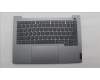 Lenovo 5CB1T57680 C-Cover with keyboard, German, Arctic Grey, Backlight, UK