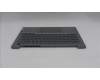 Lenovo 5CB1T57680 C-Cover with keyboard, German, Arctic Grey, Backlight, UK
