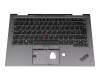 5M10Z37208 Original Lenovo Tastatur inkl. Topcase UK (englisch) schwarz/grau mit Backlight und Mouse-Stick