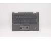 Lenovo 5M11C40993 C-Cover with keyboard, Arabic, Grey, WWAN, US