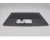 Lenovo 5M11H52349 C-Cover with keyboard, German, Grey, Backlight, UK