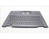 Lenovo 5M11H62255 C-Cover with keyboard, French, Grey, Backlight, Fingerprint, US