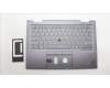 Lenovo 5M11H62265 C-Cover with keyboard, Greek, Grey, Backlight, Fingerprint, US