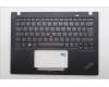 Lenovo 5M11H88992 C-Cover with keyboard, French, Mineral Grey, US