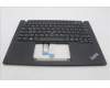 Lenovo 5M11L59335 C-Cover with keyboard, German, Black, Backlight, UK