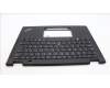 Lenovo 5M11L64097 C-Cover with keyboard, Danish, Black, Backlight, UK