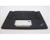 Lenovo 5M11L64196 C-Cover with keyboard, Belgian, Black, Backlight, WWAN, UK