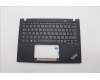 Lenovo 5M11L85635 C-Cover with keyboard, Belgian, Black, UK