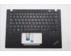 Lenovo 5M11L92806 C-Cover with keyboard, Belgian, Black, Backlight, UK