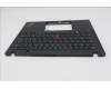 Lenovo 5M11N89531 C-Cover with keyboard, French, Black, Backlight, WWAN, US