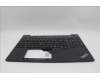Lenovo 5M11N99128 C-Cover with keyboard, French, Black, Backlight, US