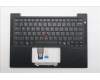 Lenovo 5M11N99380 C-Cover with keyboard, US English Euro, Black, Backlight, US