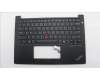 Lenovo 5M11P00029 C-Cover with keyboard, US English Euro, Black, US