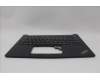 Lenovo 5M11P32355 C-Cover with keyboard, German, Black, Backlight, UK