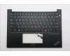 Lenovo 5M11P32375 C-Cover with keyboard, Hebrew, Black, Backlight, US