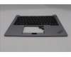 Lenovo 5M11P32617 C-Cover with keyboard, French, Arctic Grey, Backlight, US