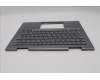 Lenovo 5M11P35034 C-Cover with keyboard, Belgian, Luna Grey, Fingerprint, WWAN, UK