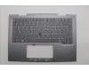 Lenovo 5M11P35046 C-Cover with keyboard, Greek, Luna Grey, Fingerprint, WWAN, US