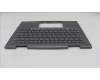 Lenovo 5M11P35047 C-Cover with keyboard, Hebrew, Luna Grey, Fingerprint, WWAN, US