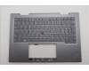 Lenovo 5M11P35056 C-Cover with keyboard, Nordic, Luna Grey, Fingerprint, WWAN, UK