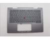 Lenovo 5M11P35082 C-Cover with keyboard,German,Luna Grey,Fingerprint,WWAN