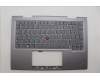Lenovo 5M11P35096 C-Cover with keyboard, Slovenian, Luna Grey, Fingerprint, WWAN, UK