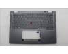 Lenovo 5M11P69084 C-Cover with keyboard, German, Grey, Backlight, WWAN, UK