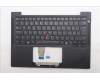 Lenovo 5M11Q54709 C-Cover with keyboard, Switzerland, Black, Backlight, UK