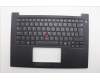 Lenovo 5M11Q60867 C-Cover with keyboard, Switzerland, Black, Backlight, UK