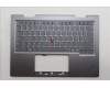 Lenovo 5M11R38972 C-Cover with keyboard, Spanish, Luna Grey, FingerPrint Reader, WLAN, UK