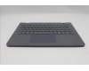 Lenovo 5M11R91354 C-Cover with keyboard, German, Luna Grey, Backlight, World Face Camera, UK