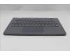 Lenovo 5M11R91370 C-Cover with keyboard, Nordic, Luna Grey, Backlight, World Face Camera, UK
