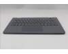 Lenovo 5M11R91380 C-Cover with keyboard, Switzerland, Luna Grey, Backlight, World Face Camera, UK