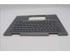 Lenovo 5M11R91489 C-Cover with keyboard, Danish, Grey, Backlight, FingerPrint Reader, WWAN, UK