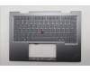 Lenovo 5M11R91496 C-Cover with keyboard, US English Euro, Grey, Backlight, FingerPrint Reader, WWAN, US